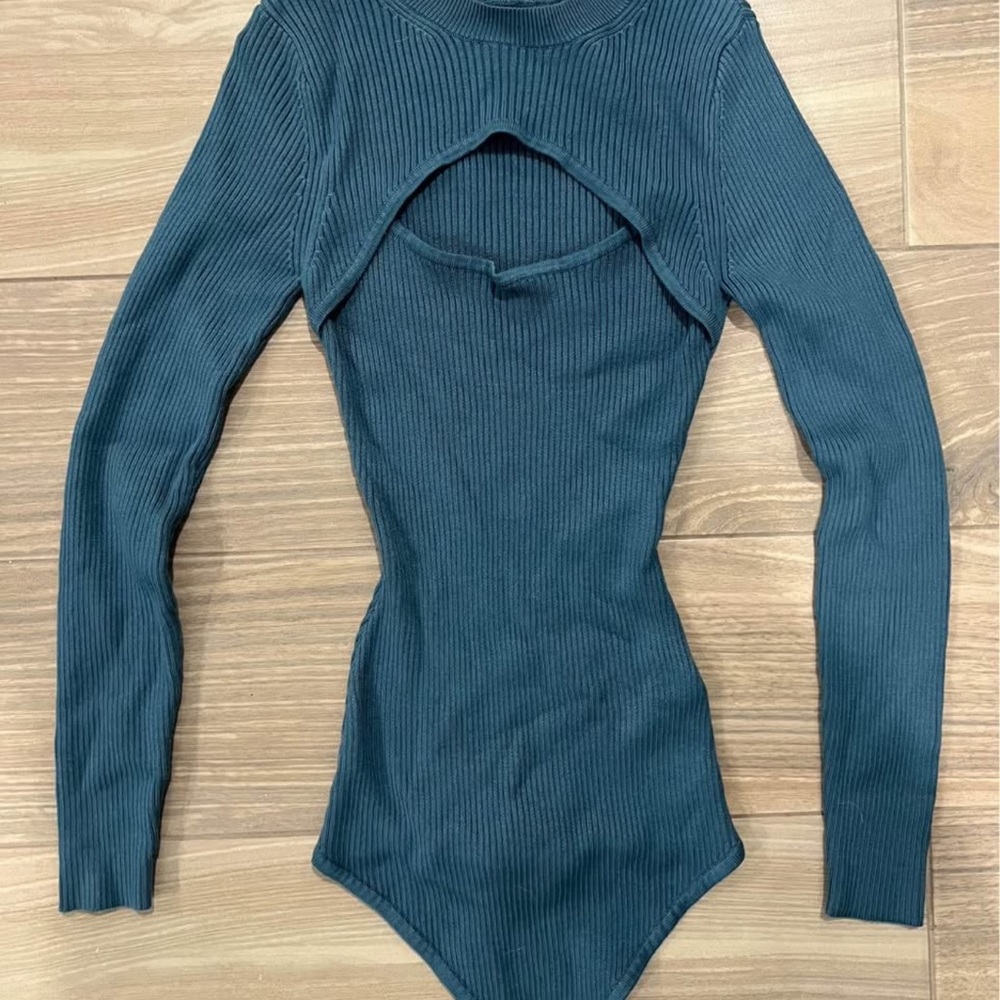 Abercrombie & Fitch Teal Cutout Bodysuit